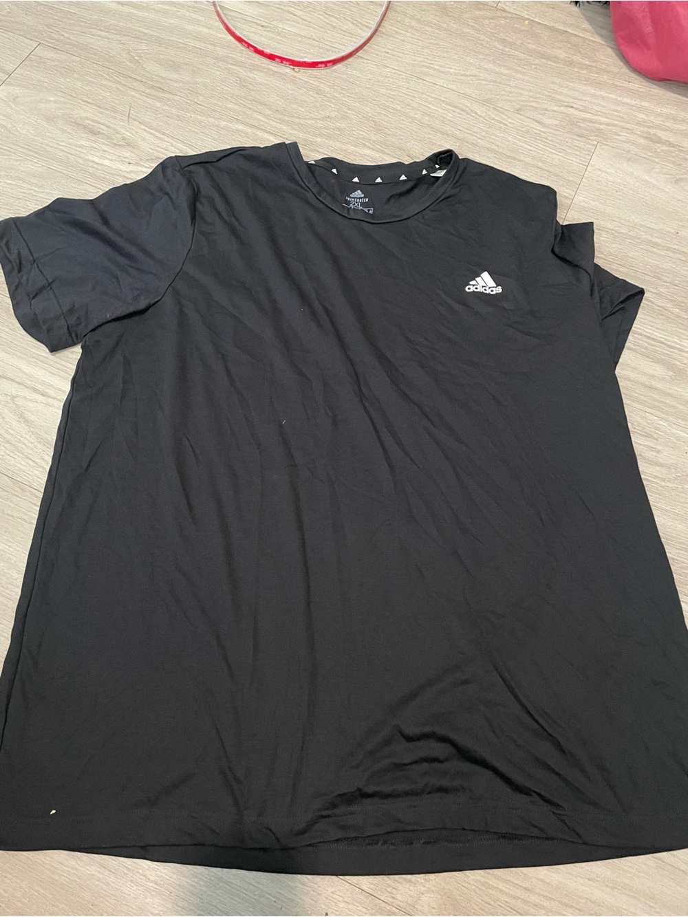 adidas Black Short-Sleeve Crew Neck Tee with Chest Logo